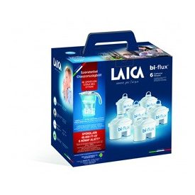   LAICA J996050 6 db-os bi-flux univerzális filtračná vložka LAICA STREAM LINE biela mechanikus filtračná kanvicaval, ajándéksada