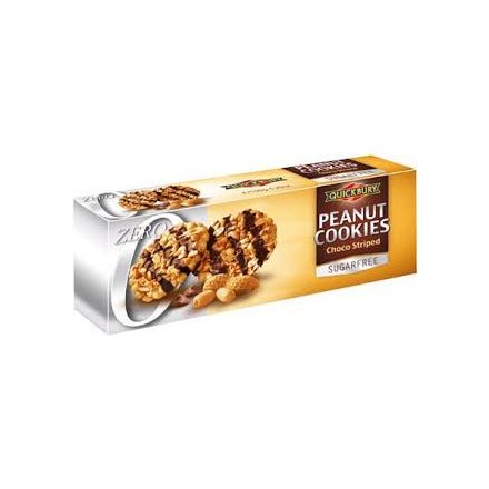 Quickbury SF Földimogyorós Csokicsíkos omlós keksz 125gramm