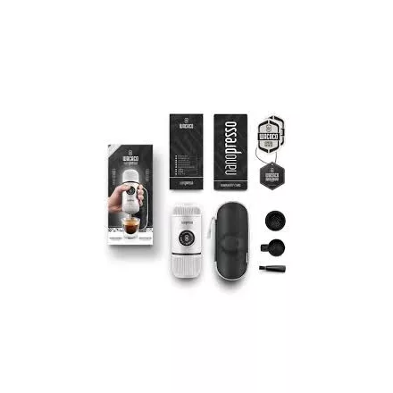 Wacaco Nanopresso Hidegfehér hordozható kávéfőző + kemény védőtok