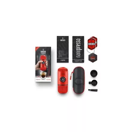 Wacaco Nanopresso Lávavörös hordozható kávéfőző + kemény védőtok