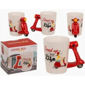 Kerámia bögre Retro robogó  füllel -  400ml 