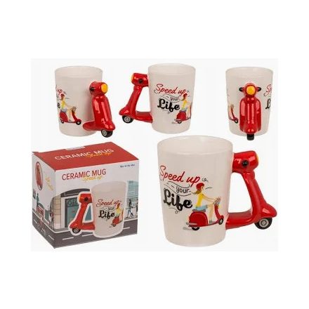 Kerámia bögre Retro robogó  füllel -  400ml 