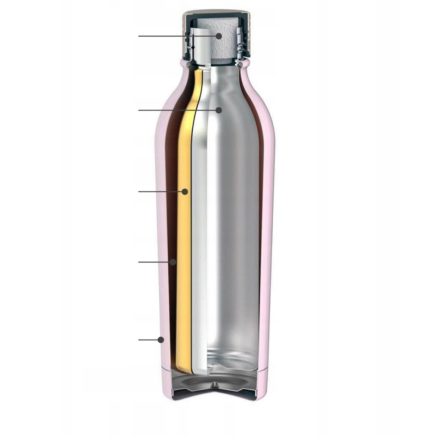 Fialová fľaša z nehrdzavejúcej ocele, 500 ml