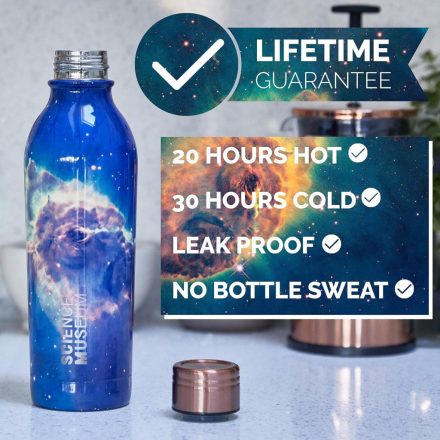 Fialová fľaša z nehrdzavejúcej ocele, 500 ml