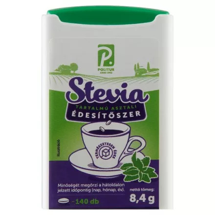 Politur Stevia Tartalmú édesítő tabletta 140db 