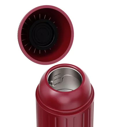 Cestovný kávovar 2v1 na mletú kávu a kapsule nespresso S OHRIEVOM VODY ČERVENÝ