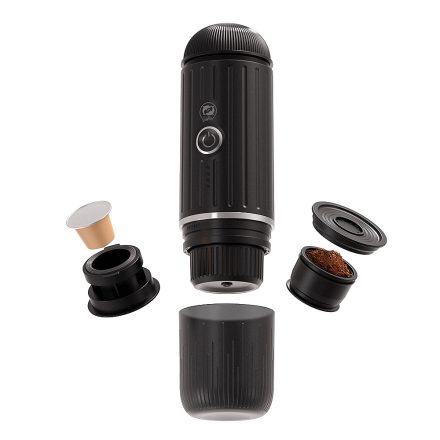 Cestovný kávovar 2v1 na mletú kávu a kapsule nespresso S OHRIEVOM VODY v BIELEJ farbe