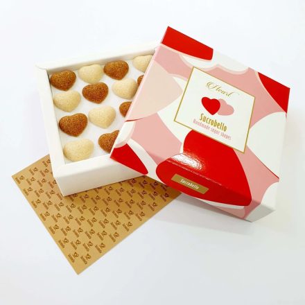 Sweet Levanduľa – 32 ks levanduľou ochutené srdiečkové ručne vyrábané cukríky