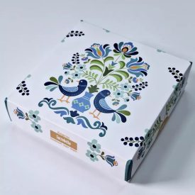   Cukrobello Virág  formacukor kék madaras dobozban  dobozban