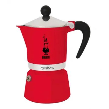 Bialetti Rainbow kotyogós piros kévéfőző 3 adagos