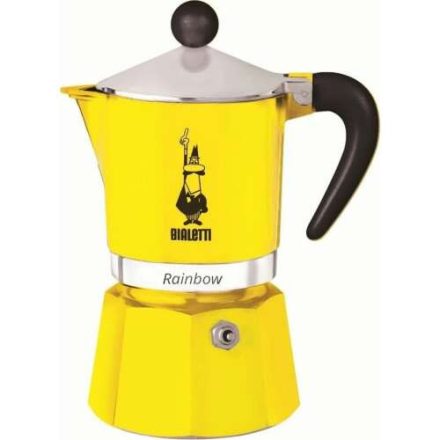 Bialetti Rainbow kotyogós sárga kévéfőző 3 adagos