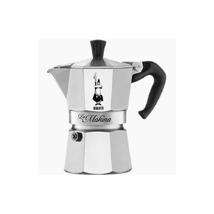 Bialetti La Mokina kotyogós kávéfőző 0,5 adagos ezüst szinben