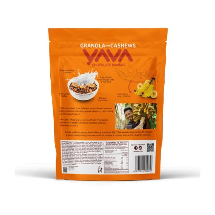 JAVABALI Čokoládovo-banánové müsli 400 gramov